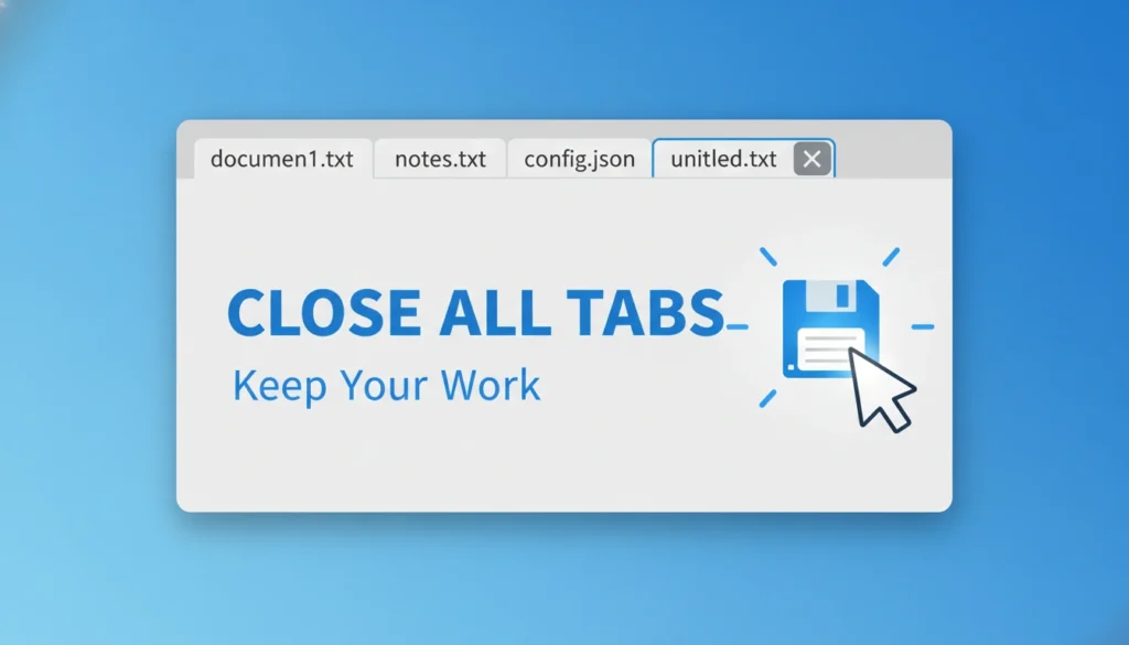 How to Close All Notepad Tabs