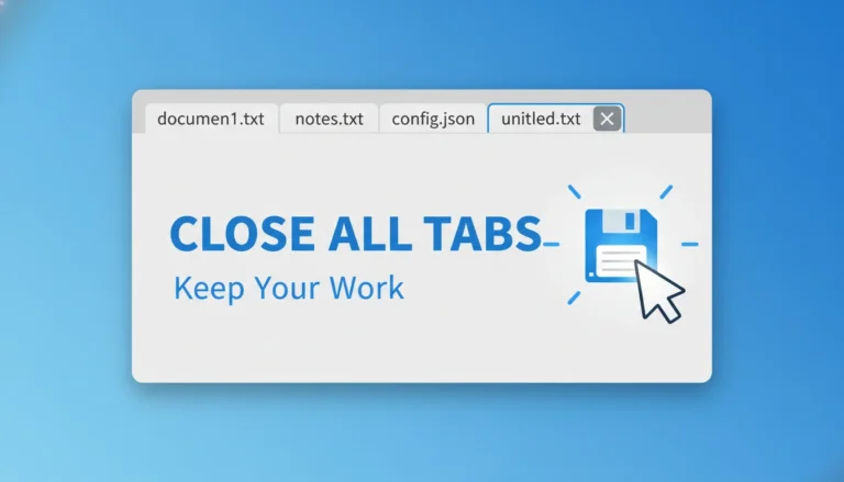 How to Close All Notepad Tabs