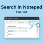 How to Search in Notepad